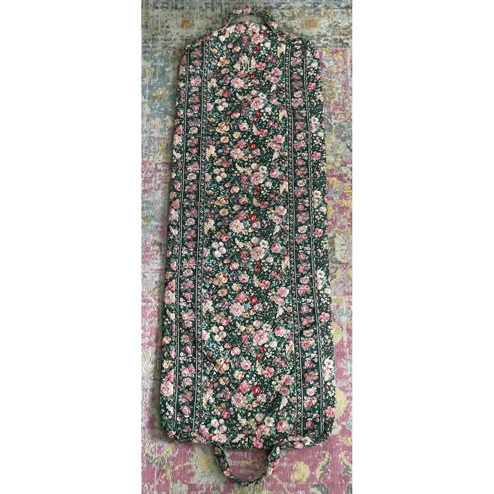 Vintage Vera Bradley Garment Bag Springtime Quilted Floral Travel Luggage 90's